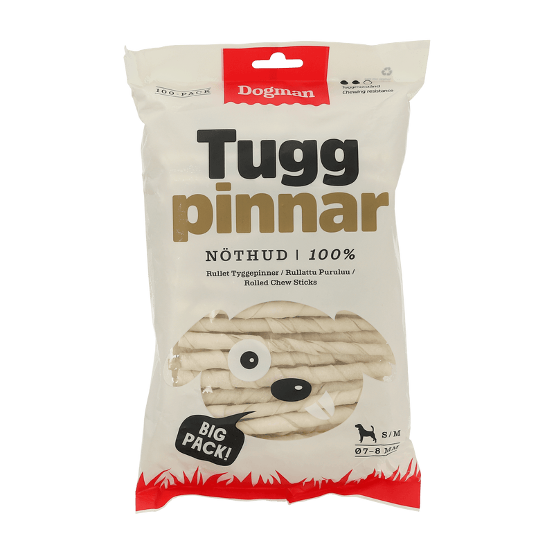 Tuggpinnar Rullade 100p Vit 12,5cm