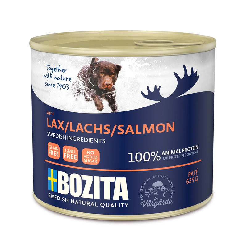 Paté Våtfoder För Hund Med Lax 625g