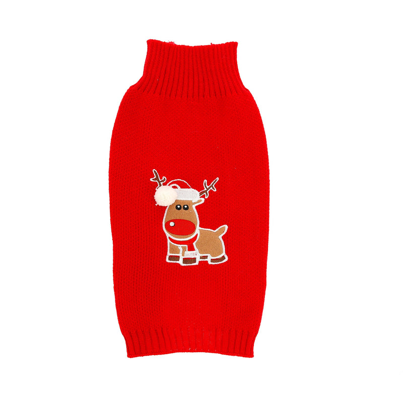 Xmas Reindeer Motif Dog Shirt