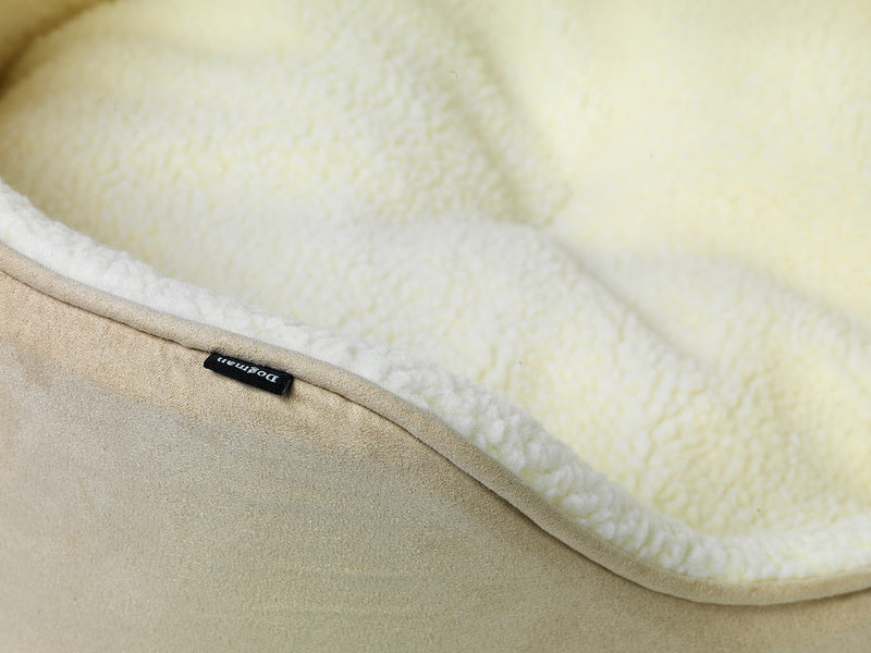 Sherpa Hundbädd med hög kant Beige L