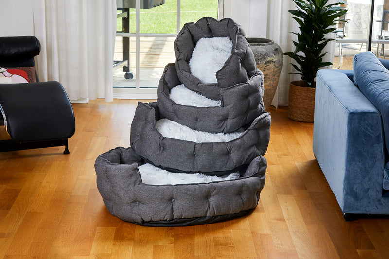 Classy Memory Foam Hundbädd Grå S